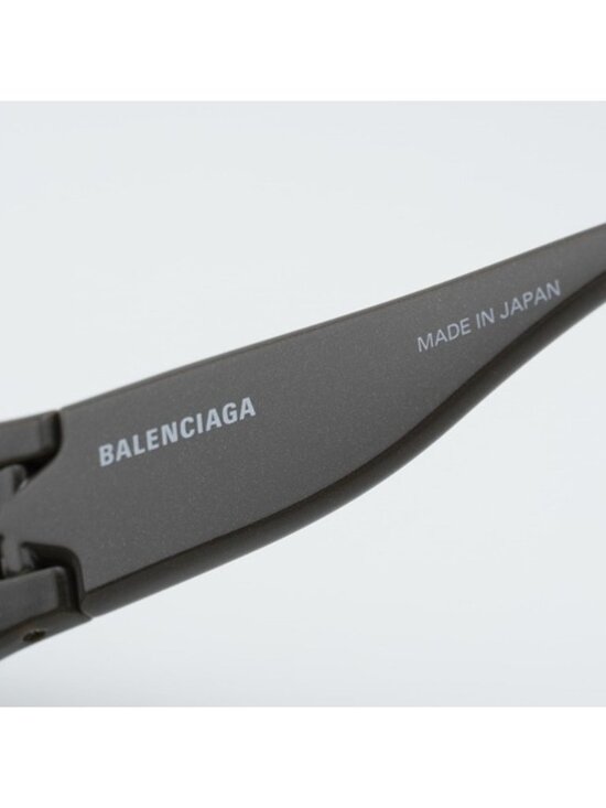 Balenciaga BB0157S 008 Sport Sunglasses Grey Geometric Frame, Grey Lenses main image 4